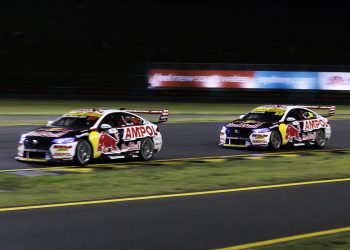 Shane van Gisbergen races during stop 9 of the Supercars Championship in Sydney, New South Wales, Australia on November 6, 2021. // Mark Horsburgh/Red Bull Content Pool // SI202111180266 // Usage for editorial use only //
