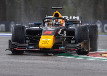 Liam Lawson #5 Carlin, during round 3 of the FIA Formula 2 Championship at Autodromo Enzo e Dino Ferrari in Imola, Italy on April 22 - 24, 2022. // Dutch Photo Agency / Red Bull Content Pool // SI202204221072 // Usage for editorial use only //