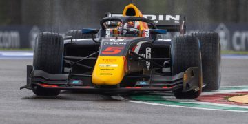 Liam Lawson #5 Carlin, during round 3 of the FIA Formula 2 Championship at Autodromo Enzo e Dino Ferrari in Imola, Italy on April 22 - 24, 2022. // Dutch Photo Agency / Red Bull Content Pool // SI202204221072 // Usage for editorial use only //