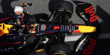 BARCELONA, SPAIN - MAY 22: Race winner Max Verstappen of the Netherlands and Oracle Red Bull Racing celebrates in parc ferme during the F1 Grand Prix of Spain at Circuit de Barcelona-Catalunya on May 22, 2022 in Barcelona, Spain. (Photo by Lars Baron/Getty Images) // Getty Images / Red Bull Content Pool // SI202205220704 // Usage for editorial use only //