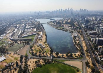 Albert Park Circuit view from above