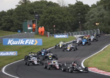 Louis Sharp leading Formula 4 field at Oulton Park