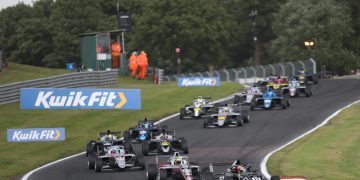 Louis Sharp leading Formula 4 field at Oulton Park