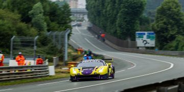 Ferrari 488 racing on track