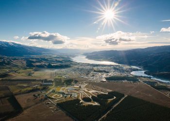 Highlands Motorsport Park in Cromwell aerial shot from above