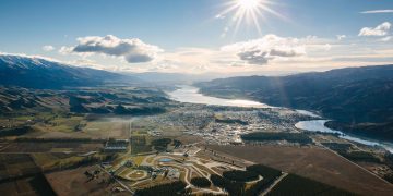 Highlands Motorsport Park in Cromwell aerial shot from above