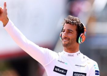 Daniel Ricciardo McLaren Formula 1 driver giving thumbs up