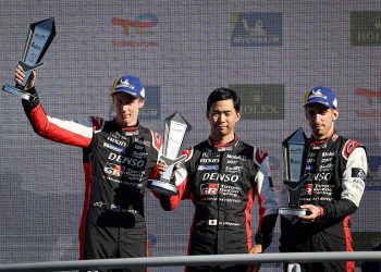 Brendon Hartley, Ryo Hirakawa, Sebastian Buemi on podium at 6 Hours of Monza 2022