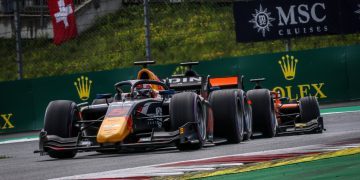 Liam Lawson Formula 2 feature race in Austria