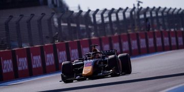 Liam Lawson racing in Formula 2 Feature Race at Circuit Paul Ricard in France