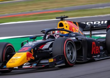 Liam Lawson Formula 2 car at Silverstone British Grand Prix