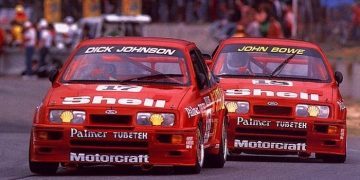 Dick Johnson and John Bowe racing Ford Sierra Cosworth RS500s