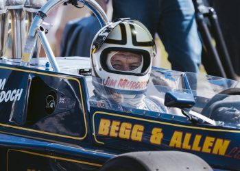 Jim Murdoch in George Begg open-wheel racecar