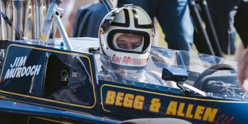 Jim Murdoch in George Begg open-wheel racecar