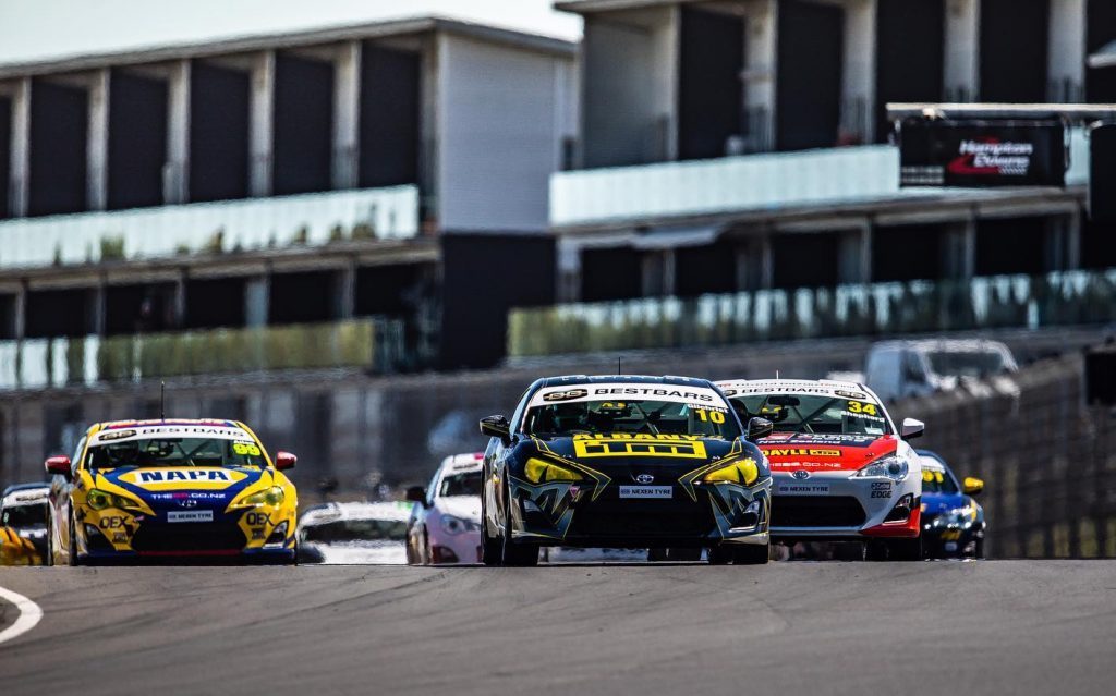 Toyota GT-86s racing at Hampton Downs