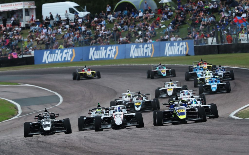 Formula 4 race at Thruxton 2022
