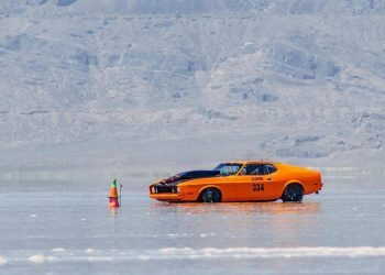 Bonneville Salt Flats car flooded