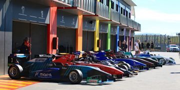 Formula Open New Zealand cars lined up at Hampton Downs