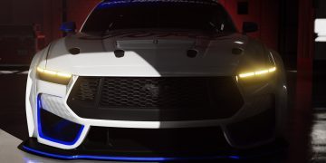 Ford Mustang Gen3 Supercars front view in shadows render