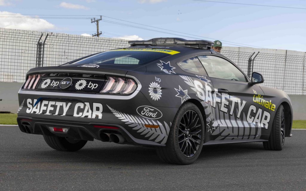 Supercars Safety Car Pukekohe tribute livery rear three quarter view