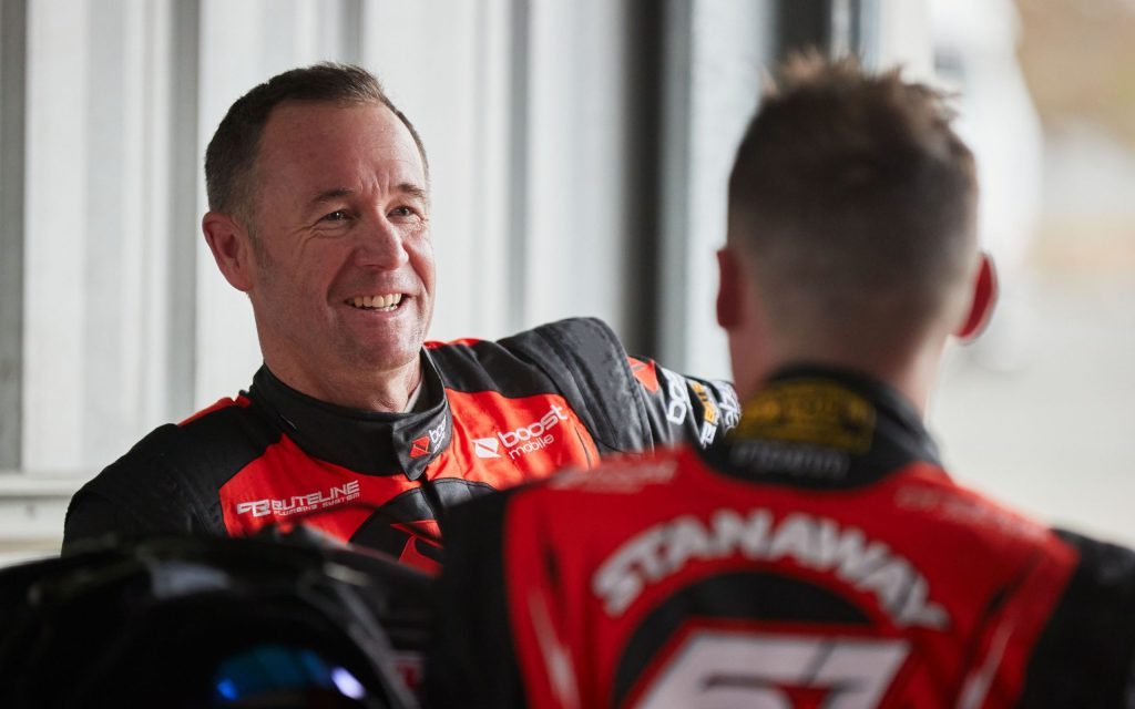 Greg Murphy talking to Richie Stanaway