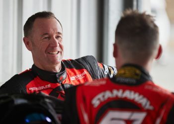 Greg Murphy talking to Richie Stanaway