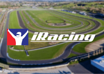 Pukekohe Park Raceway with iRacing logo