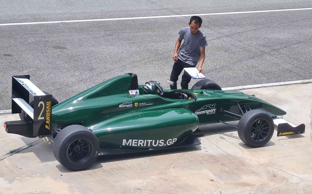 Ferrari Driver Academy Formula 4 car side view