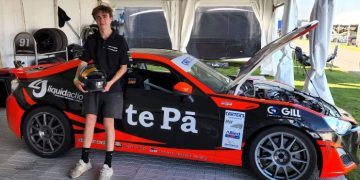 William Exton standing next to Toyota 86