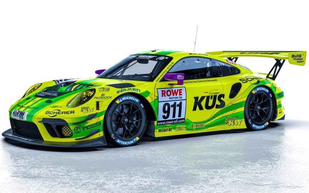 Manthey Racing Porsche 911 GT3 front three quarter view