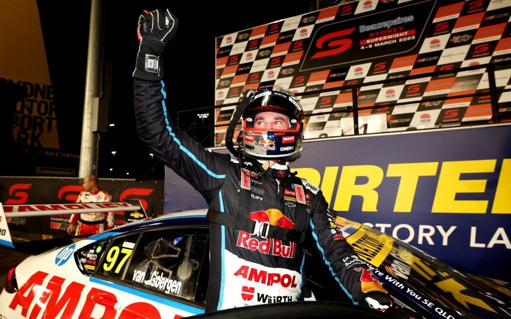 Shane van Gisbergen celebrating