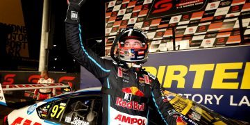 Shane van Gisbergen celebrating