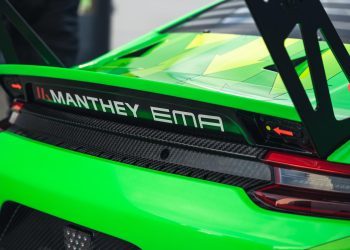 Manthey Racing Porsche 911 GT3 R Grello rear close up view