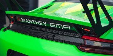 Manthey Racing Porsche 911 GT3 R Grello rear close up view