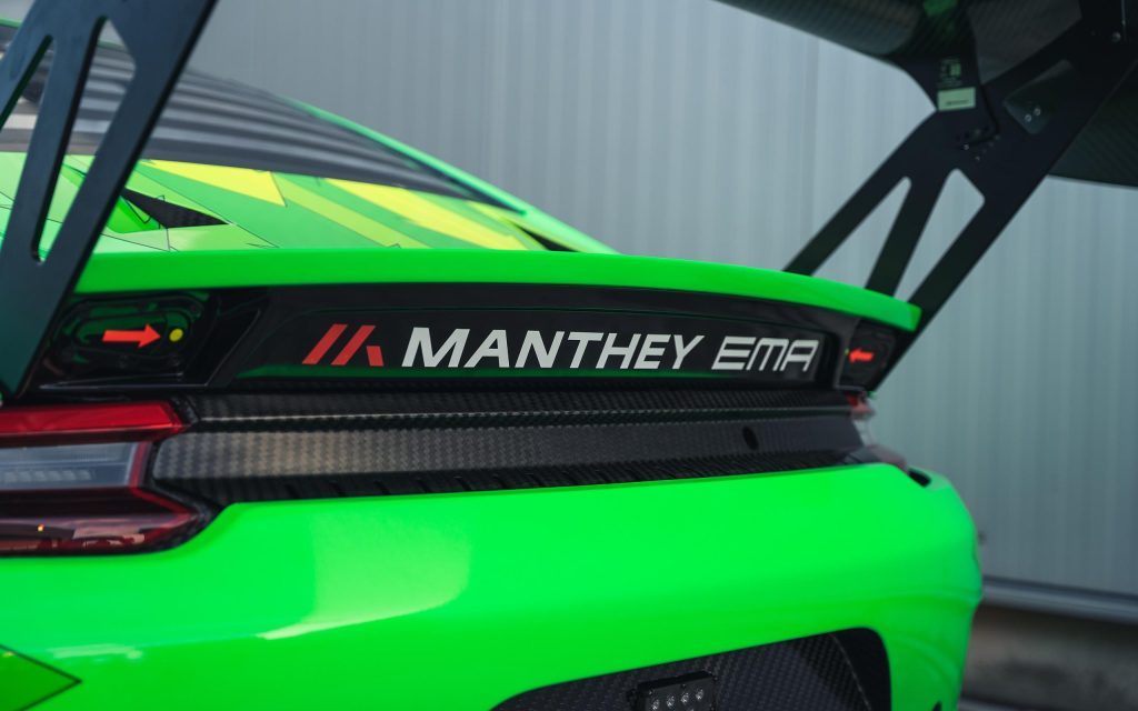 Manthey Racing Porsche 911 GT3 R Grello rear close up view