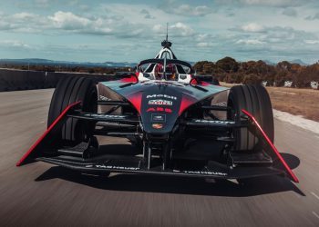 Porsche 99X Electric Gen3 front view on track