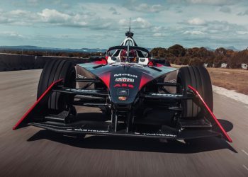 Porsche 99X Electric Gen3 front view on track