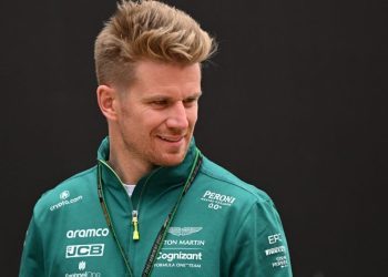 Nico Hulkenberg looking away from camera