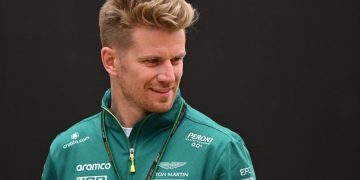 Nico Hulkenberg looking away from camera