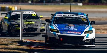 Mazda RX8s racing front view