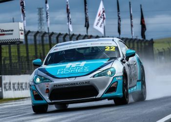 John Penny racing Toyota 86 at Hampton Downs in wet