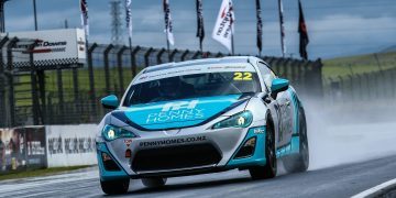 John Penny racing Toyota 86 at Hampton Downs in wet