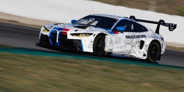 BMW M4 GT3 car racing on track