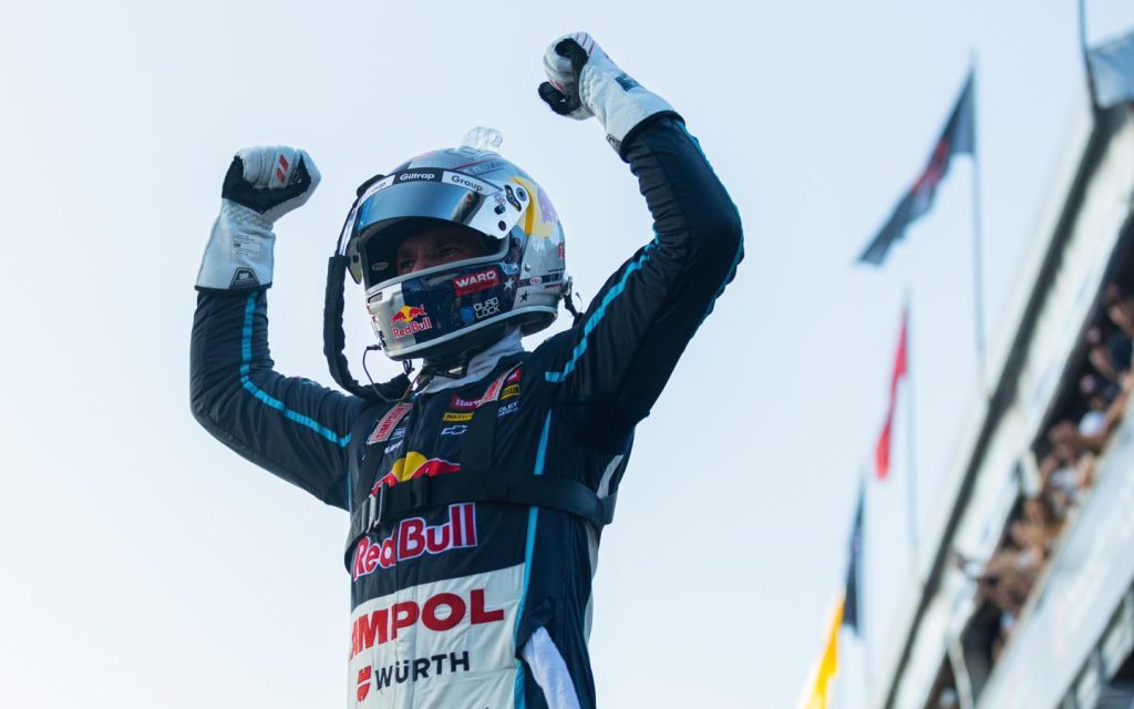 Shane van Gisbergen celebrating at Gold Coast