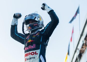 Shane van Gisbergen celebrating at Gold Coast