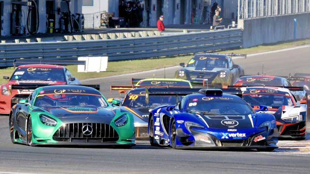 GT cars racing at Taupo International Motorsport Park