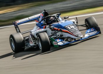 Billy Frazer racing Toyota Formula Regional car at Hampton Downs