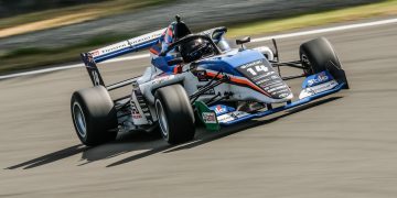 Billy Frazer racing Toyota Formula Regional car at Hampton Downs