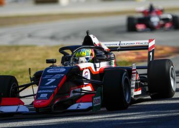Charlie Wurz racing Formula Regional car at Highlands Motorsport Park