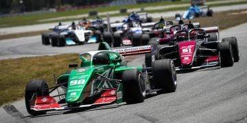 Charlie Wurz racing at Highlands Motorsport Park in Toyota Formula Regional